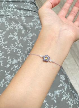 闺蜜款琉璃星星小花手绳