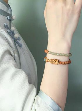 五台藏式扎基拉姆檀香檀木女手串