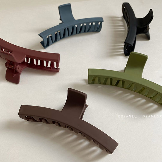 Koreanische Internet-Berühmtheit Morandi Farbe High-End-Haarnadel am Hinterkopf, Haarfänger, Haarnadel, großer Hai-Clip für Frauen