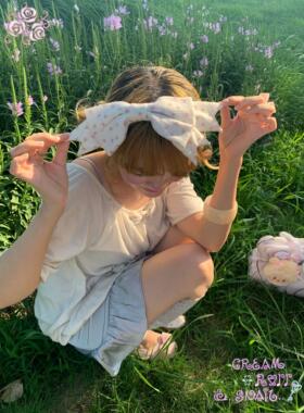 2026新款韩系秋冬超仙碎花布艺立体蝴蝶结发箍古早萌系发箍发饰