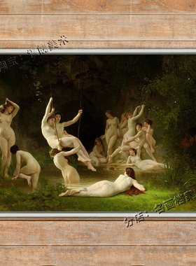 睡莲宫 The Nymphaeum 名画油画人物古典中世纪希腊神话女神罗马