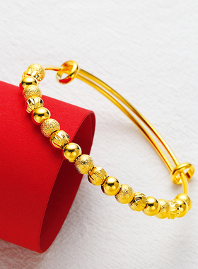 古法手镯久不掉色结婚仿真黄金