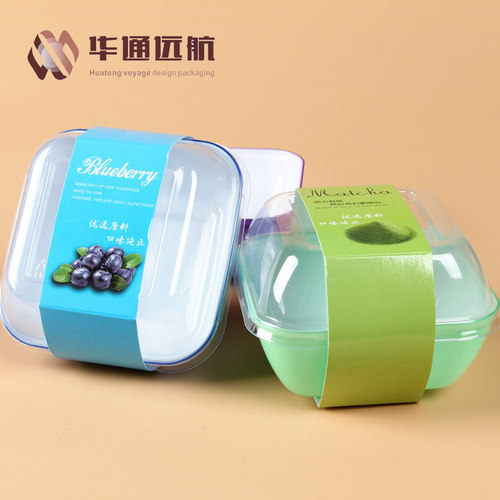 一次性正方港式甜品塑料打包碗水果捞沙拉盒班戟糖水外卖50套包邮 - 图2