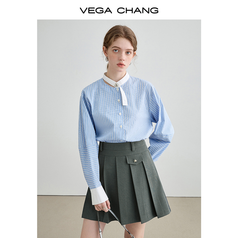 8.16上新【少女梦工厂】单菁致可爱条纹衬衫