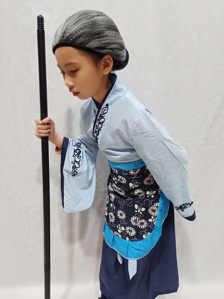 西游记儿童三打白骨精服饰老爷爷老奶奶小女孩妖精怪演出服装道具