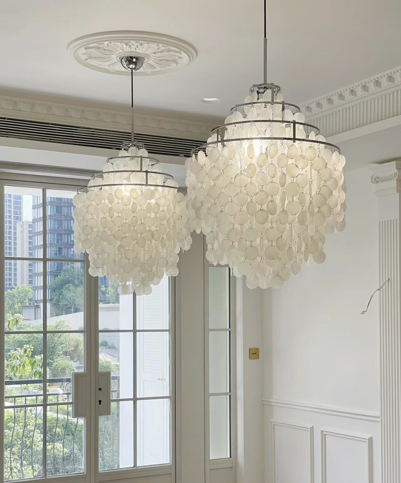 意大利法式奶油复古verpan珍珠贝壳吊灯餐厅卧室北欧客厅风铃灯,淘宝优惠券,粉丝福利购,淘宝优惠卷