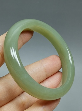 22年老店天然和田玉手镯51mm圈口玉镯编号5115