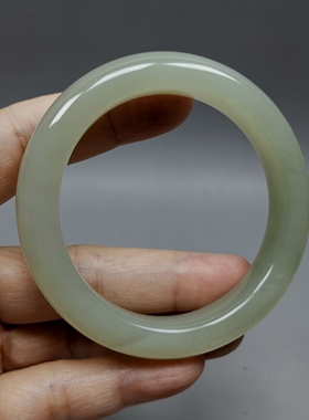 天然和田玉晴水手镯56mm圈口