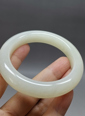 天然和田玉白玉手镯56圈口