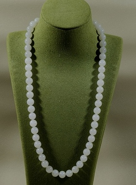 天然和田玉项链手串8mm妈妈链