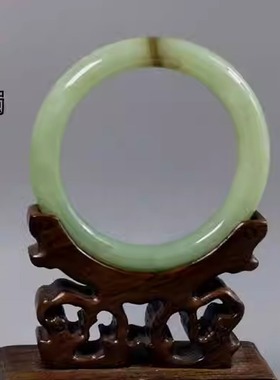 20年老店和田玉青玉且末蓝玉镯子