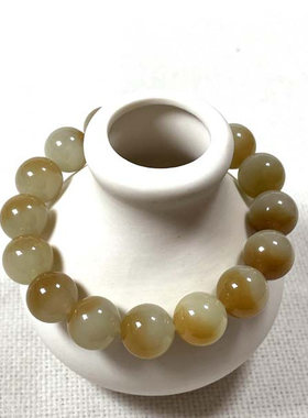 天然和田玉糖青白羊脂玉手串手链