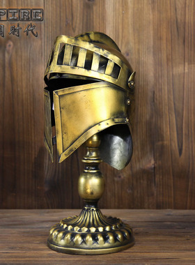 中世纪风古代头盔西餐厅装饰品