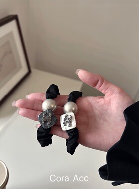 法式复古珍珠皮筋头绳小肠发圈