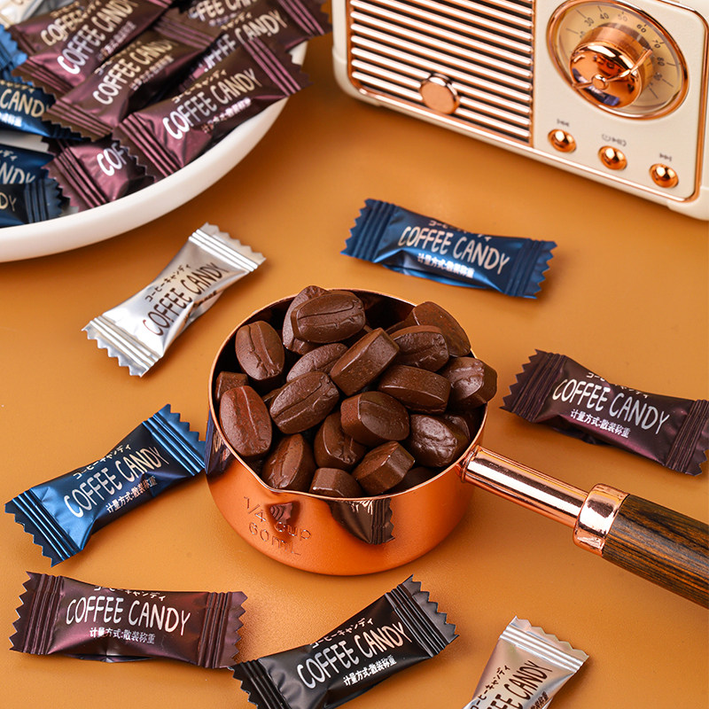 【4种口味混合装】嚼着吃提神咖啡糖咖啡豆糖恢复能量学生上班族,淘宝优惠券,粉丝福利购,淘宝优惠卷