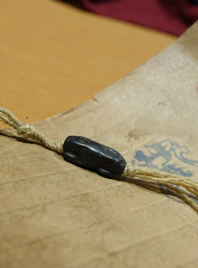 千年老天铁托甲管珠天珠念珠配饰包浆磨损皮壳到位文玩diy侧挂