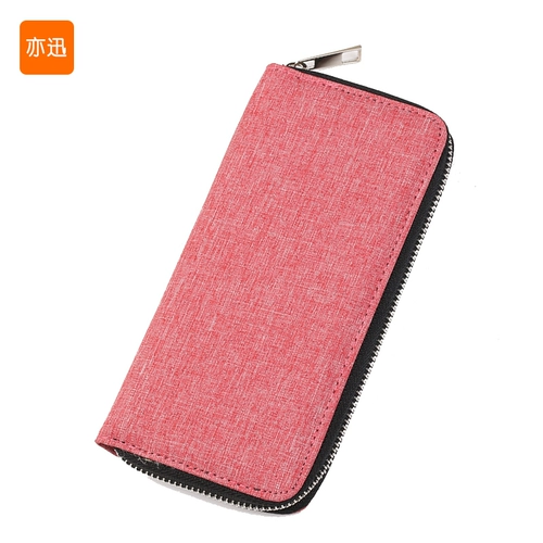 亦迅 Длинный бумажник, маленькая сумка клатч с молнией, трендовая сумка с петлей на руку, кошелек, длина макси, в корейском стиле
