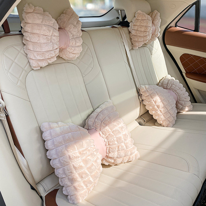 汽车头枕护颈枕冬季毛绒腰靠枕可爱车载车用座椅腰靠背垫枕头女生,淘宝优惠券,粉丝福利购,淘宝优惠卷