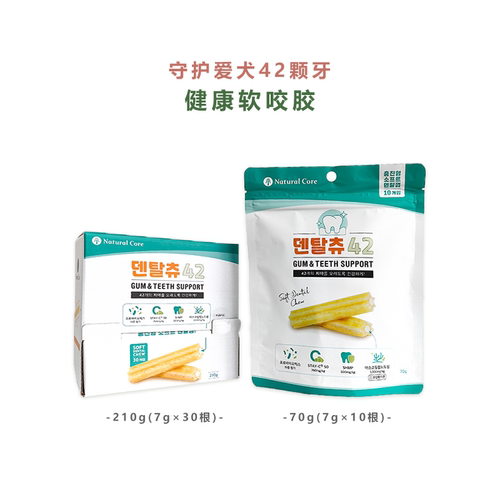 韩国代购NATURAL CORE品牌狗狗宠物零食护牙软咬胶洁牙乳酸菌小型 - 图2