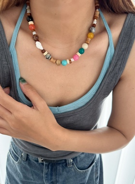 小众设计碳酸同款彩色项链