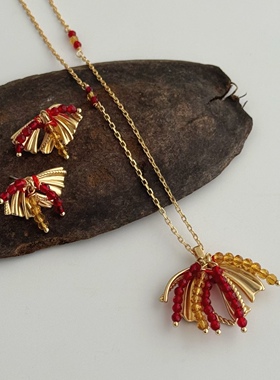 吴昕同款棕榈烟花毛衣链