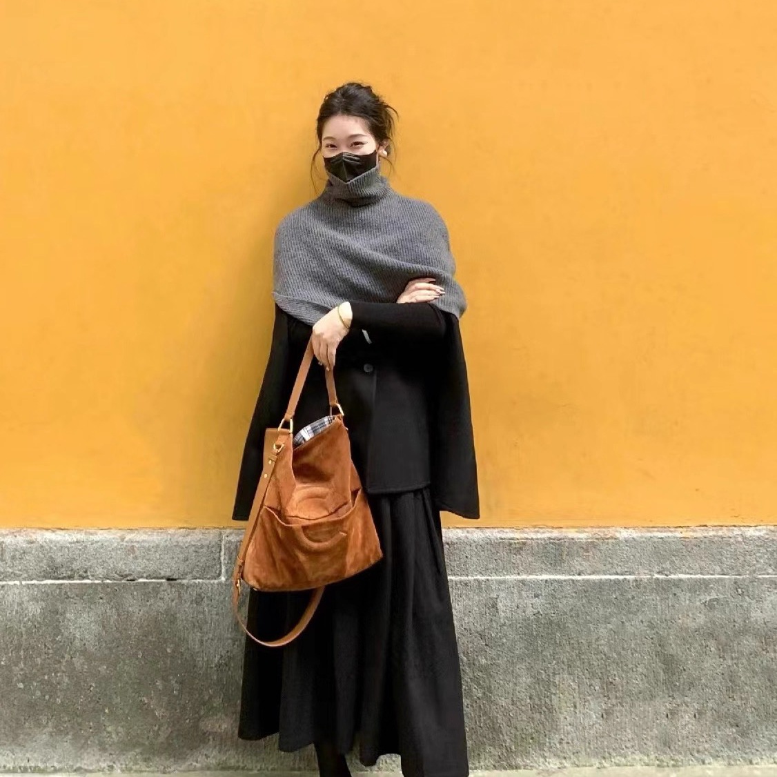 TOO家-面羊毛大衣新款毛呢外套女羊毛外套(含100澳毛)250911232 - 图0