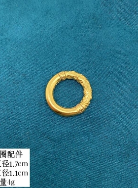 越南沙金黄铜镀金平安扣不掉色