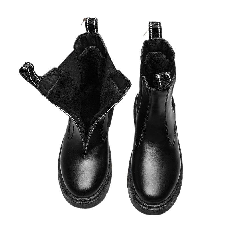 2025新款时尚高帮鞋英伦风加绒保暖马丁靴户外套筒一脚蹬男休闲鞋,淘宝优惠券,粉丝福利购,淘宝优惠卷