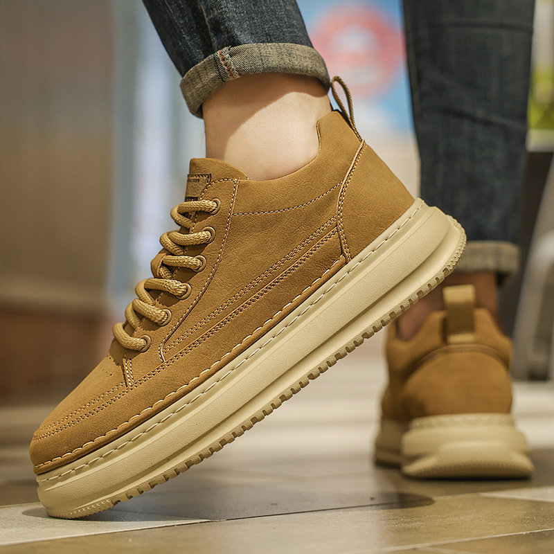 男鞋2025新款秋冬英伦复古休闲板鞋加绒棉鞋工装运动皮鞋潮鞋,淘宝优惠券,粉丝福利购,淘宝优惠卷