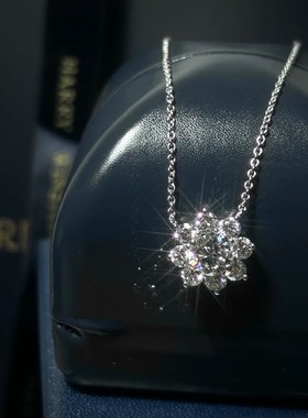 HW太阳花项链女款锁骨链纯银轻奢