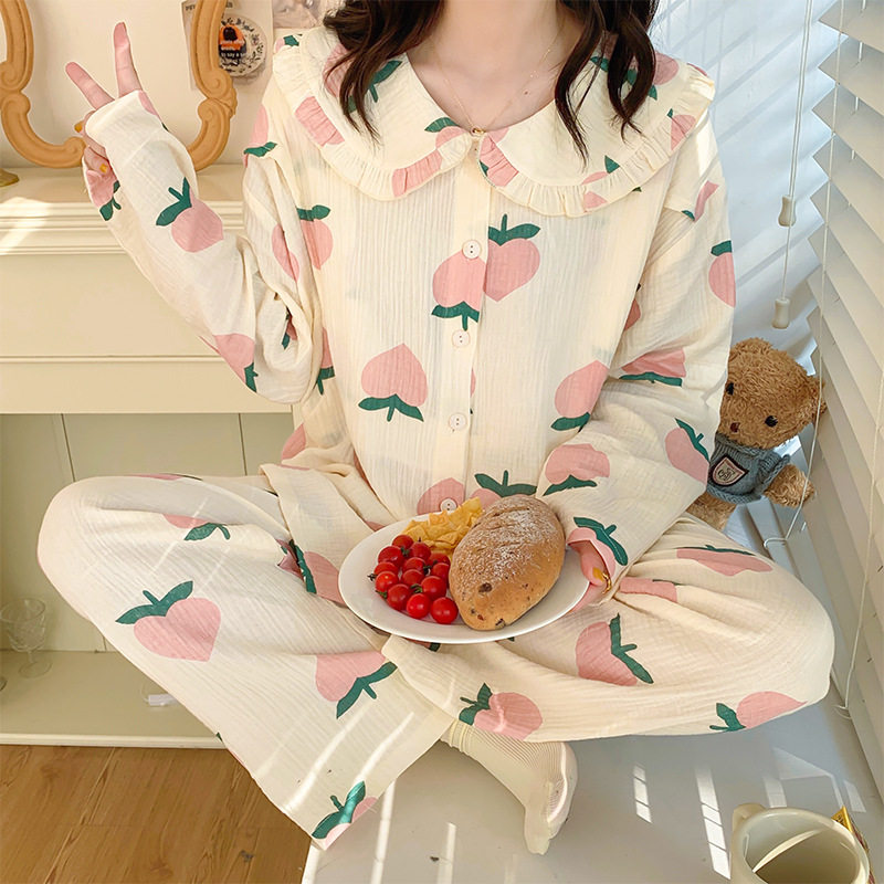 夏季产后纯棉纱怀孕期睡衣月子服 诺初宠爱家居服套装