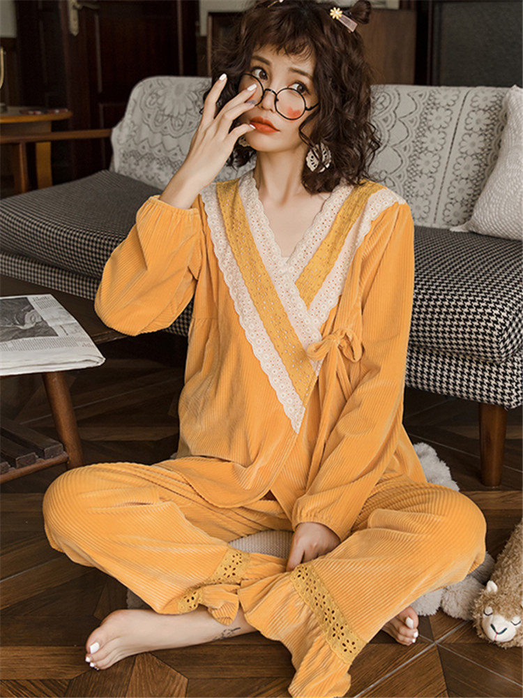 春秋纯棉产后怀孕期睡衣月子服 诺初宠爱家居服套装