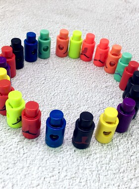 飞人鞋带扣aj弹簧diy炫彩塑料