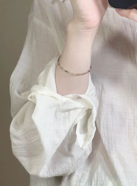 小众高级感糖果碧玺手链极细轻奢