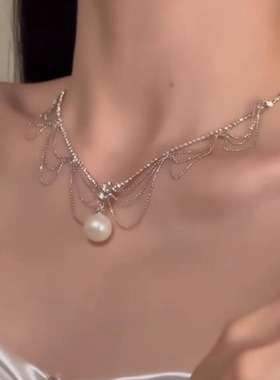 高级感气质氛围感吊坠珍珠项链女