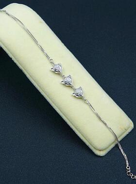 情侣甜美风小狐狸纯银礼物手链