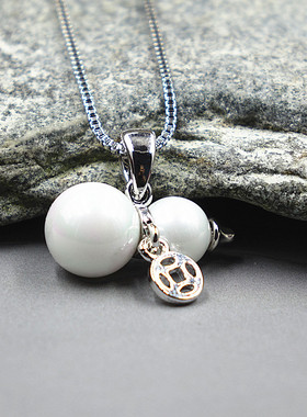 时尚风珍珠葫芦型短款百搭挂饰品