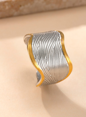 跨境热销不锈钢可调戒指