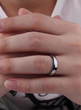 玫瑰金简约钛钢戒指女款