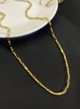 钛钢长方形素款项链手链