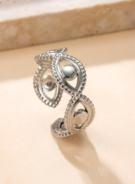 跨境ins风不锈钢情侣对戒