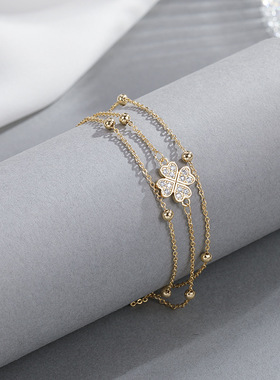 新款四叶花钛钢手链61