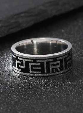 钛钢戒指男士时尚不锈钢饰品