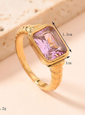 欧美跨境不锈钢螺旋戒指