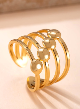 跨境不锈钢异形开口戒指