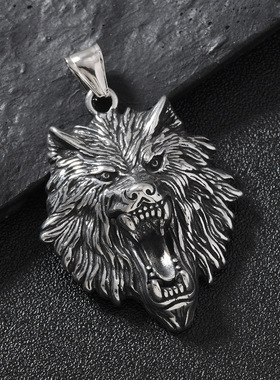 骷髅头不锈钢嘻哈项链