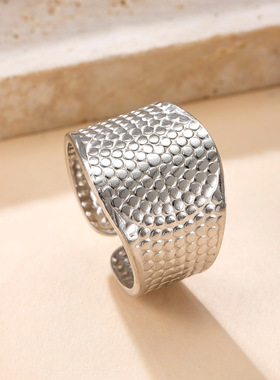 欧美跨境不锈钢可调食指戒