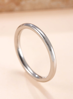 跨境爆款极细不锈钢叠戴戒指