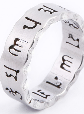 跨境源头激光切割镀色镂空戒指