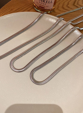 宽版蛇骨链项链冷淡风钛钢锁骨链